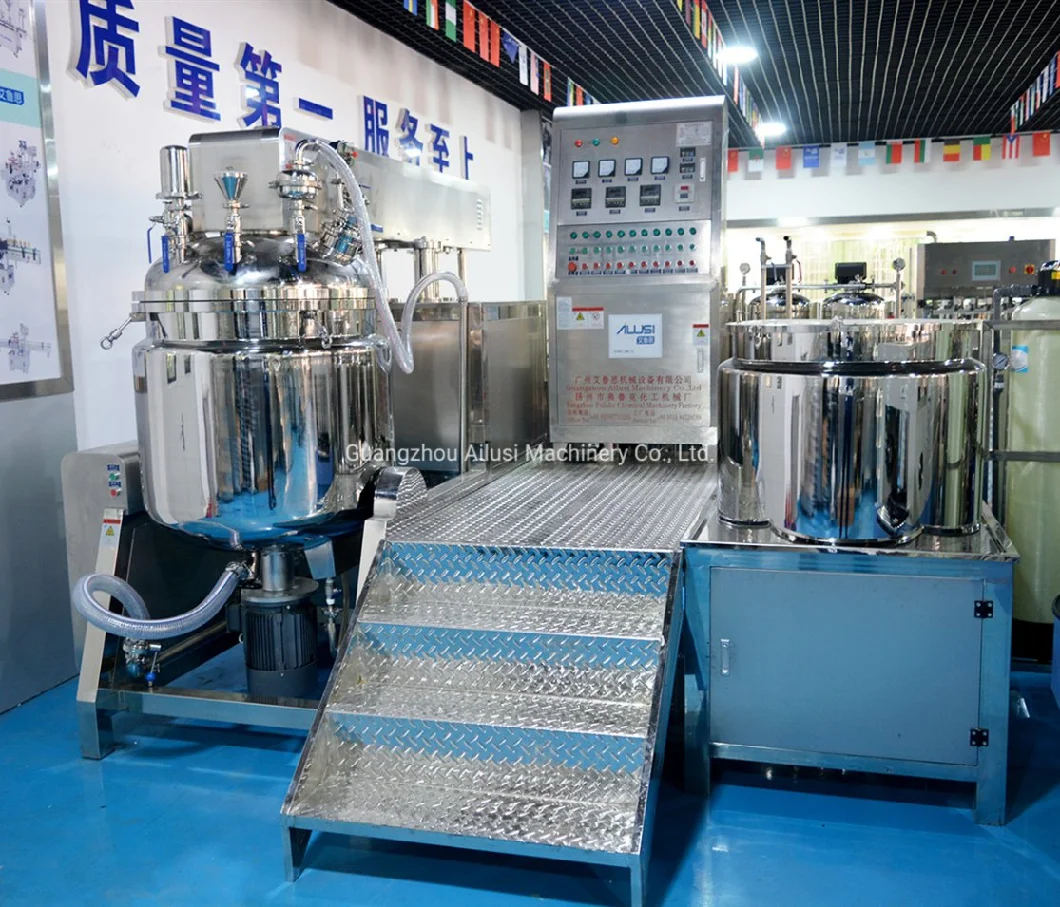 in Stock 50L Cosmetics Production Equipment Vacuum Ointment Lotion Cream Soap Emulsifier Homogenizer Price Tank Automotive Mixing Making Machine