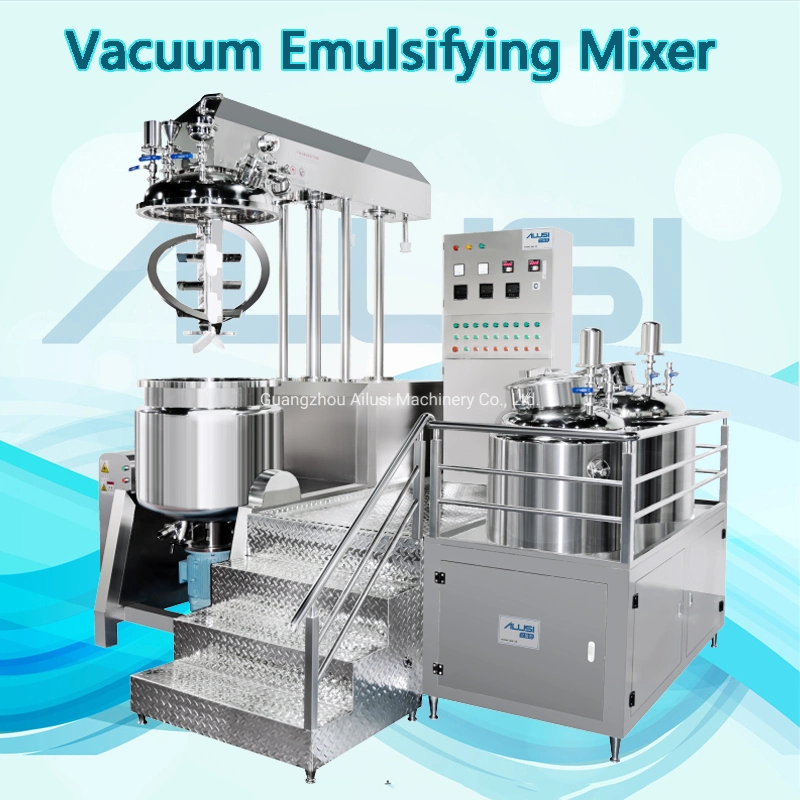 in Stock 50L Cosmetics Production Equipment Vacuum Ointment Lotion Cream Soap Emulsifier Homogenizer Price Tank Automotive Mixing Making Machine