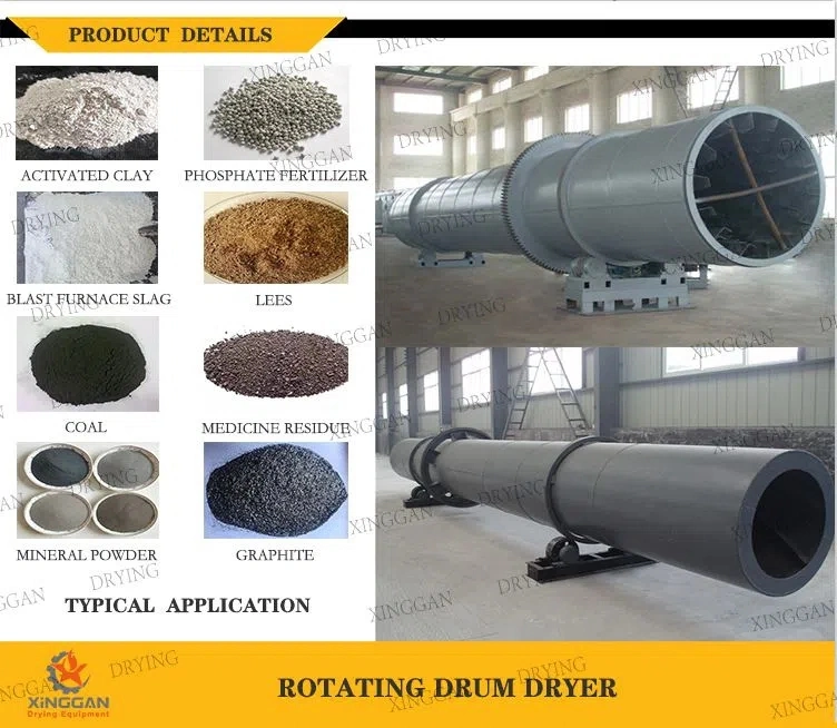 Low Price Wood Sawdust Rotating Rotary Drum Kiln Dryer for Wood Chips Coal Slime Mining Slag Feed Granules Magnetic Nickel Sulfate Metal Powder Ceramic Sand